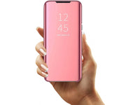 Clear View Flip Case für Xiaomi Redmi Note 10 5G in rosa von Screenguard