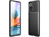 Hochwertig stabile Soft TPU Smartphone Handy Hülle im Carbon Design für Xiaomi Redmi Note 10 Pro zum Schutz des Display und Gehäuse Cover in schwarz von Screenguard