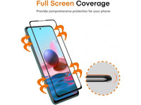 100% Fullscreen Curved Screen Protector Handy Display Schutz Glas für komplette Abdeckung des Xiaomi Redmi Note 10S Display in schwarz von Screenguard