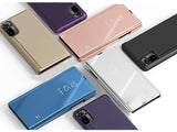 Clear View Flip Case für Xiaomi Redmi Note 10S in rosa von Screenguard
