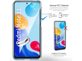 Vollständige 360 Grad Rundum Gummi TPU Hülle zum beidseitigen Schutz des Xiaomi Redmi Note 11 Display und Gehäuse in transparent von Screenguard