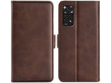 Veganes Flip Case Leder Etui Hülle mit Karten Fächer und Sichtfenster für Xiaomi Redmi Note 11 in mokka von Screenguard