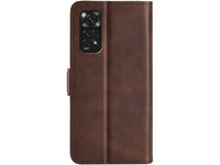 Veganes Flip Case Leder Etui Hülle mit Karten Fächer und Sichtfenster für Xiaomi Redmi Note 11 in mokka von Screenguard