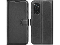 Lederhülle Karten Wallet Ledertasche Etui für Xiaomi Redmi Note 11 in schwarz von Screenguard