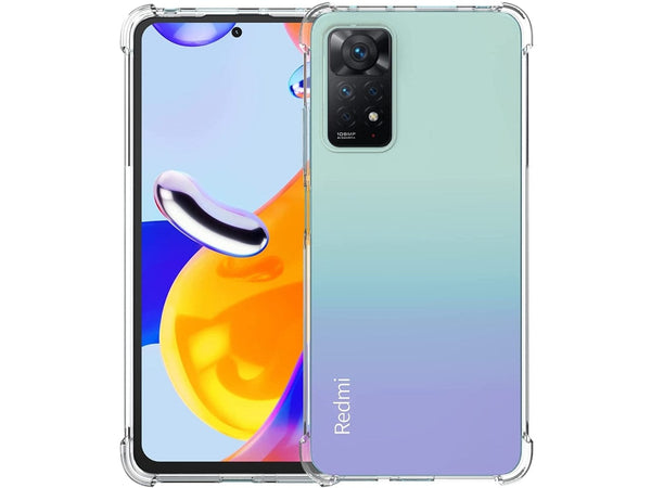 Hoch transparenter TPU Gummi Schutz Handy Hülle Clear Case klar mit verstärkten Schutzecken Bumper für das Xiaomi Redmi Note 11 Pro+ 5G Display und Gehäuse in transparent von Screenguard