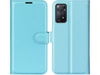 Lederhülle Karten Wallet Ledertasche Etui für Xiaomi Redmi Note 11 Pro+ 5G in hellblau von Screenguard