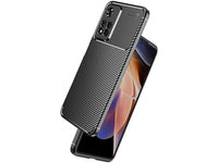 Hochwertig stabile Soft TPU Smartphone Handy Hülle im Carbon Design für Xiaomi Redmi Note 11 Pro zum Schutz des Display und Gehäuse Cover in schwarz von Screenguard