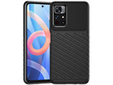 Moderne Design Hülle Cover für das Xiaomi Redmi Note 11 mit Stripes zum Schutz von Kratzern, Dellen, Display aus TPU Gummi in schwarz von Screenguard