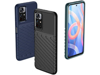 Moderne Design Hülle Cover für das Xiaomi Redmi Note 11 mit Stripes zum Schutz von Kratzern, Dellen, Display aus TPU Gummi in schwarz von Screenguard