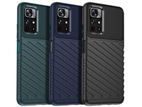 Moderne Design Hülle Cover für das Xiaomi Redmi Note 11 mit Stripes zum Schutz von Kratzern, Dellen, Display aus TPU Gummi in schwarz von Screenguard