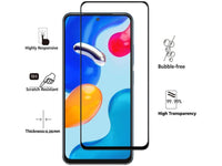 100% Fullscreen Curved Screen Protector Handy Display Schutz Glas für komplette Abdeckung des Xiaomi Redmi Note 11S Display in schwarz von Screenguard