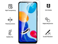 Case Friendly Screen Protector Handy Display Schutz Panzerglas Folie aus echtem 9H 2.5D Glas für Abdeckung des Xiaomi Redmi Note 11S Displays in transparent von Screenguard