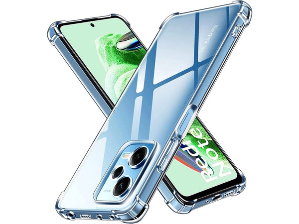 Hoch transparenter TPU Gummi Schutz Handy Hülle Clear Case klar mit verstärkten Schutzecken Bumper für das Xiaomi Redmi Note 12 5G Display und Gehäuse in transparent von Screenguard