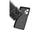 Hochwertig stabile Soft TPU Smartphone Handy Hülle im Carbon Design für Xiaomi Redmi Note 12 Pro+ 5G zum Schutz des Display und Gehäuse Cover in schwarz von Screenguard