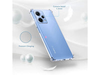 Hoch transparenter TPU Gummi Schutz Handy Hülle Clear Case klar mit verstärkten Schutzecken Bumper für das Xiaomi Redmi Note 12 Pro 5G Display und Gehäuse in transparent von Screenguard