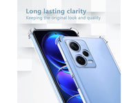 Hoch transparenter TPU Gummi Schutz Handy Hülle Clear Case klar mit verstärkten Schutzecken Bumper für das Xiaomi Redmi Note 12 Pro 5G Display und Gehäuse in transparent von Screenguard