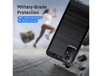 Flexible Handy Schutzhülle mit gebürster Carbon Textur auf der Rückseite für zum Schutz des Xiaomi Redmi Note 12S  Display und Gehäuse Case in schwarz von Screenguard