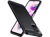 Flexible Handy Schutzhülle mit gebürster Carbon Textur auf der Rückseite für zum Schutz des Xiaomi Redmi Note 12S  Display und Gehäuse Case in schwarz von Screenguard