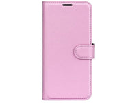 Lederhülle Karten Wallet Ledertasche Etui für Xiaomi Redmi Note 14 4G in rosa von Screenguard