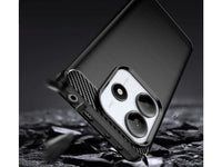 Flexible Handy Schutzhülle mit gebürster Carbon Textur auf der Rückseite für zum Schutz des Xiaomi Redmi Note 14 5G  Display und Gehäuse Case in schwarz von Screenguard