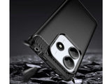 Flexible Handy Schutzhülle mit gebürster Carbon Textur auf der Rückseite für zum Schutz des Xiaomi Redmi Note 14 5G  Display und Gehäuse Case in schwarz von Screenguard