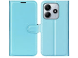 Lederhülle Karten Wallet Ledertasche Etui für Xiaomi Redmi Note 14 5G in hellblau von Screenguard