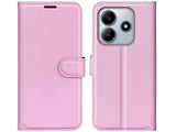 Lederhülle Karten Wallet Ledertasche Etui für Xiaomi Redmi Note 14 5G in rosa von Screenguard