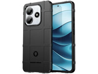 Widerstandsfähige, stabile Outdoor Sport Hülle für das Xiaomi Redmi Note 14 5G für Handwerker, Baustelle, Business, äusserst stabil mit erhöhten Rändern und Kanten in schwarz von Screenguard