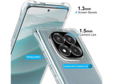 Hoch transparenter TPU Gummi Schutz Handy Hülle Clear Case klar mit verstärkten Schutzecken Bumper für das Xiaomi Redmi Note 14 Pro+ 5G Display und Gehäuse in transparent von Screenguard