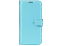 Lederhülle Karten Wallet Ledertasche Etui für Xiaomi Redmi Note 14 Pro+ 5G in hellblau von Screenguard