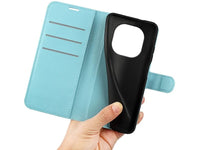 Lederhülle Karten Wallet Ledertasche Etui für Xiaomi Redmi Note 14 Pro+ 5G in hellblau von Screenguard