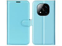 Lederhülle Karten Wallet Ledertasche Etui für Xiaomi Redmi Note 14 Pro+ 5G in hellblau von Screenguard