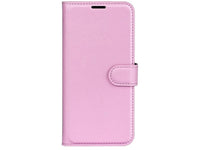 Lederhülle Karten Wallet Ledertasche Etui für Xiaomi Redmi Note 14 Pro+ 5G in rosa von Screenguard