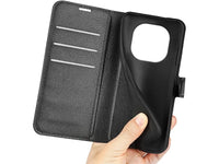 Lederhülle Karten Wallet Ledertasche Etui für Xiaomi Redmi Note 14 Pro+ 5G in schwarz von Screenguard