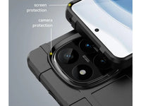 Widerstandsfähige, stabile Outdoor Sport Hülle für das Xiaomi Redmi Note 14 Pro+ 5G für Handwerker, Baustelle, Business, äusserst stabil mit erhöhten Rändern und Kanten in schwarz von Screenguard