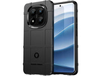 Widerstandsfähige, stabile Outdoor Sport Hülle für das Xiaomi Redmi Note 14 Pro+ 5G für Handwerker, Baustelle, Business, äusserst stabil mit erhöhten Rändern und Kanten in schwarz von Screenguard
