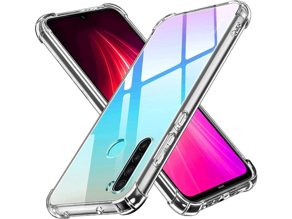 Hoch transparenter TPU Gummi Schutz Handy Hülle Clear Case klar mit verstärkten Schutzecken Bumper für das Xiaomi Redmi Note 8 Display und Gehäuse in transparent von Screenguard