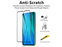 100% Fullscreen Curved Screen Protector Handy Display Schutz Glas für komplette Abdeckung des Xiaomi Redmi Note 8 Pro Display in schwarz von Screenguard