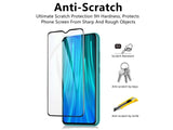 100% Fullscreen Curved Screen Protector Handy Display Schutz Glas für komplette Abdeckung des Xiaomi Redmi Note 8 Pro Display in schwarz von Screenguard