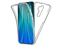 Vollständige 360 Grad Rundum Gummi TPU Hülle zum beidseitigen Schutz des Xiaomi Redmi Note 8 Pro Display und Gehäuse in transparent von Screenguard