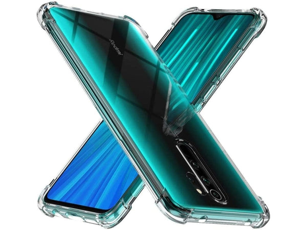 Hoch transparenter TPU Gummi Schutz Handy Hülle Clear Case klar mit verstärkten Schutzecken Bumper für das Xiaomi Redmi Note 8 Pro Display und Gehäuse in transparent von Screenguard