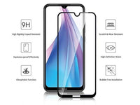 100% Fullscreen Curved Screen Protector Handy Display Schutz Glas für komplette Abdeckung des Xiaomi Redmi Note 8T Display in schwarz von Screenguard