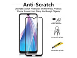 100% Fullscreen Curved Screen Protector Handy Display Schutz Glas für komplette Abdeckung des Xiaomi Redmi Note 8T Display in schwarz von Screenguard