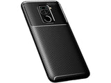 Hochwertig stabile Soft TPU Smartphone Handy Hülle im Carbon Design für Xiaomi Redmi Note 9 zum Schutz des Display und Gehäuse Cover in schwarz von Screenguard