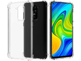 Hoch transparenter TPU Gummi Schutz Handy Hülle Clear Case klar mit verstärkten Schutzecken Bumper für das Xiaomi Redmi Note 9 Display und Gehäuse in transparent von Screenguard