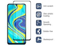 100% Fullscreen Curved Screen Protector Handy Display Schutz Glas für komplette Abdeckung des Xiaomi Redmi Note 9 Pro Display in schwarz von Screenguard