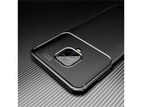 Hochwertig stabile Soft TPU Smartphone Handy Hülle im Carbon Design für Xiaomi Redmi Note 9 Pro zum Schutz des Display und Gehäuse Cover in blau von Screenguard