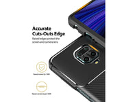 Hochwertig stabile Soft TPU Smartphone Handy Hülle im Carbon Design für Xiaomi Redmi Note 9 Pro zum Schutz des Display und Gehäuse Cover in schwarz von Screenguard