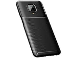 Hochwertig stabile Soft TPU Smartphone Handy Hülle im Carbon Design für Xiaomi Redmi Note 9 Pro zum Schutz des Display und Gehäuse Cover in schwarz von Screenguard