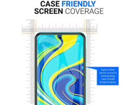 Case Friendly Screen Protector Handy Display Schutz Panzerglas Folie aus echtem 9H 2.5D Glas für Abdeckung des Xiaomi Redmi Note 9 Pro Displays in transparent von Screenguard